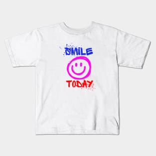 Smile Today with a Smiley Face Kids T-Shirt